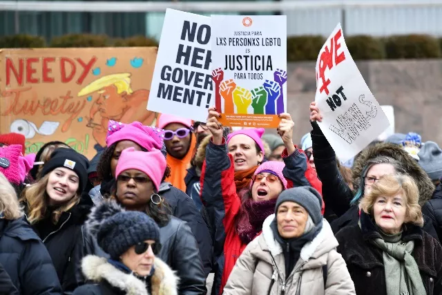 protesters chant during the women 039 s unity rally at foley square on january 19 2019 in new york city photo afp protesters chant during the women 039 s unity rally at foley square on january 19 2019 in new york city photo afp