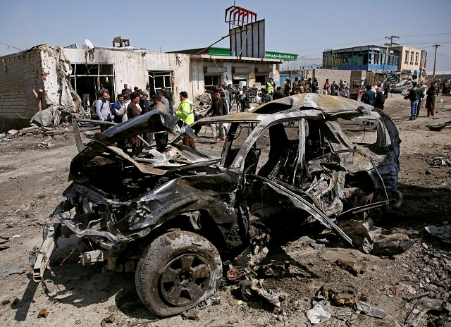 the bomber detonated an explosives packed car close to the governor s convoy photo reuters