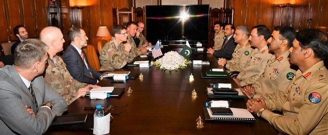 pak us military hold talks in rawalpindi ghq to discuss afghan peace process photo ispr pak us military hold talks in rawalpindi ghq to discuss afghan peace process photo ispr
