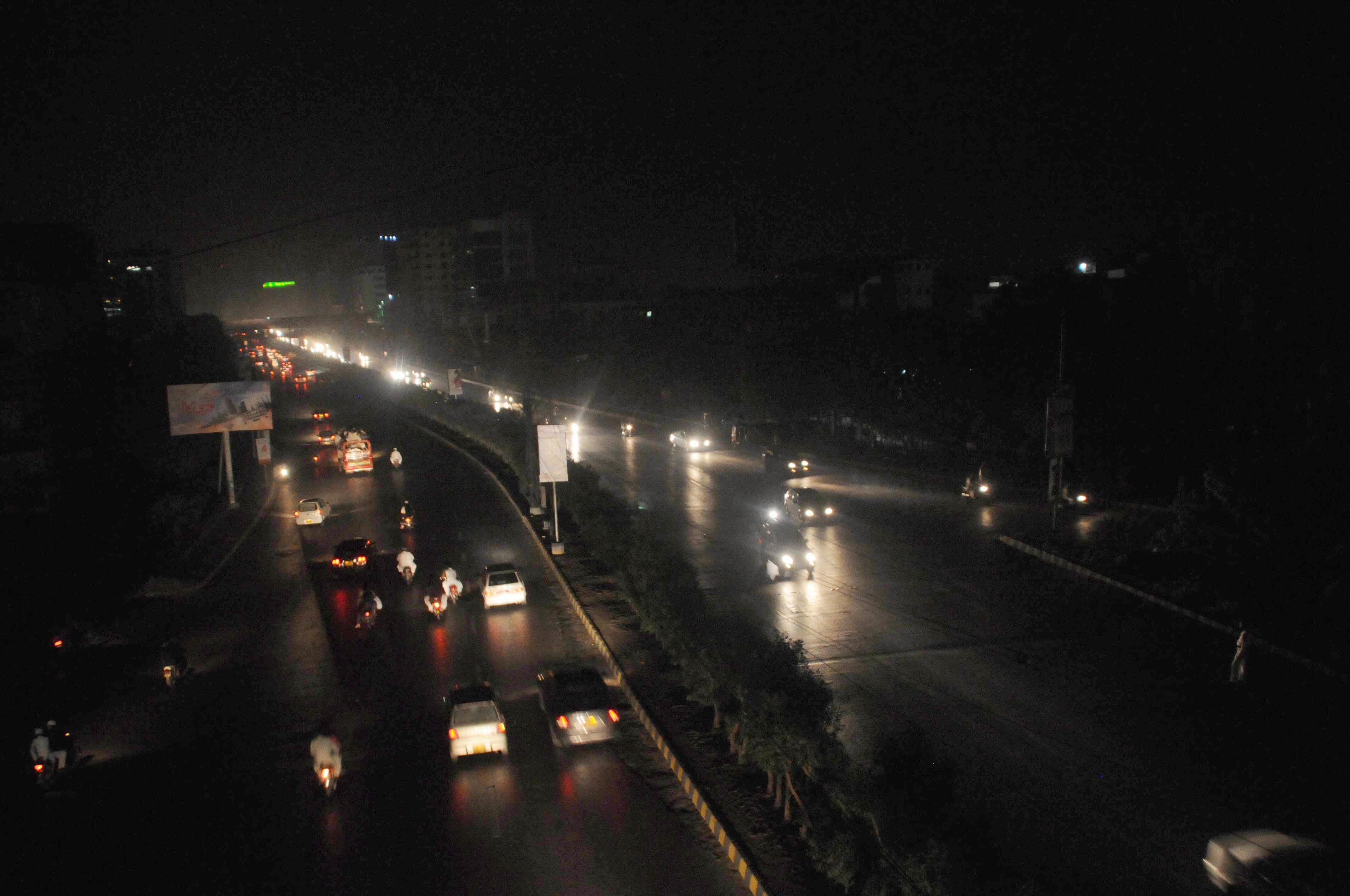 the roads were flooded after the rainfall and lights also went out in various parts of the city photo mohammad noman file