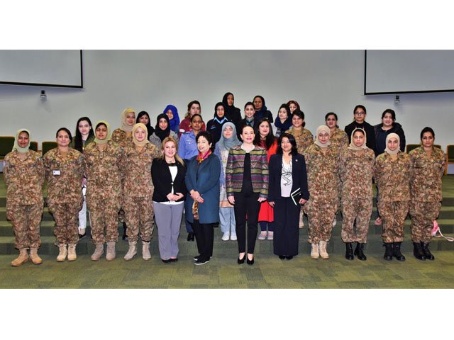 president un general assembly maria fernanda visits centre of international peace and stability in islamabad on monday photo ispr