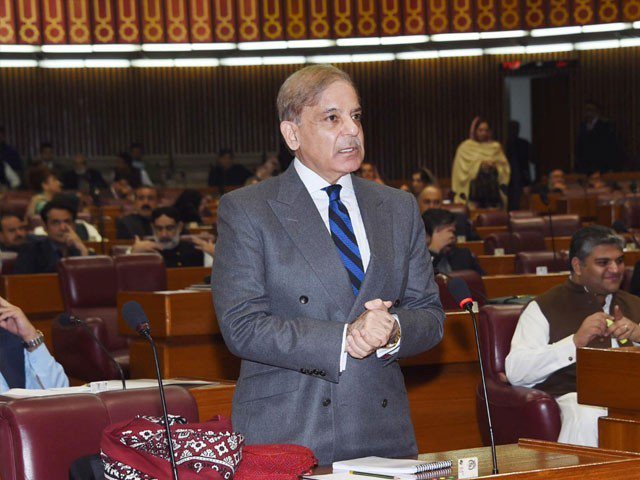 shehbaz sharif launches fresh attack on pti govt while speaking during national assembly s mini budget session photo file