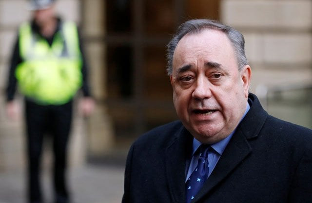 former first minister of scotland alex salmond gives a statement to the media after his court appearance at the edinburgh sheriff court in edinburgh scotland britain january 24 2019 photo reuters former first minister of scotland alex salmond gives a statement to the media after his court appearance at the edinburgh sheriff court in edinburgh scotland britain january 24 2019 photo reuters