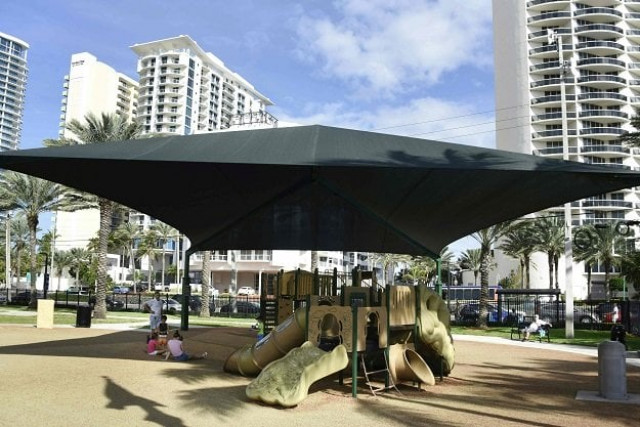 general view of a play ground in sunny isles beach florida on january 13 2019 photo afp