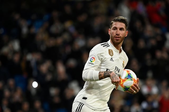 ramos now has nine goals in all competitions this season and these two were key as madrid maintained what it is beginning to look like a second revival under coach santiago solari photo afp