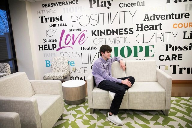 danny reagan a former patient of the lindner center of hope 039 s quot reboot quot program the first of its kind to admit only children who suffer from compulsion or obsession with their use of technology sits in a common room at the center in mason ohio us january 23 2019 photo reuters