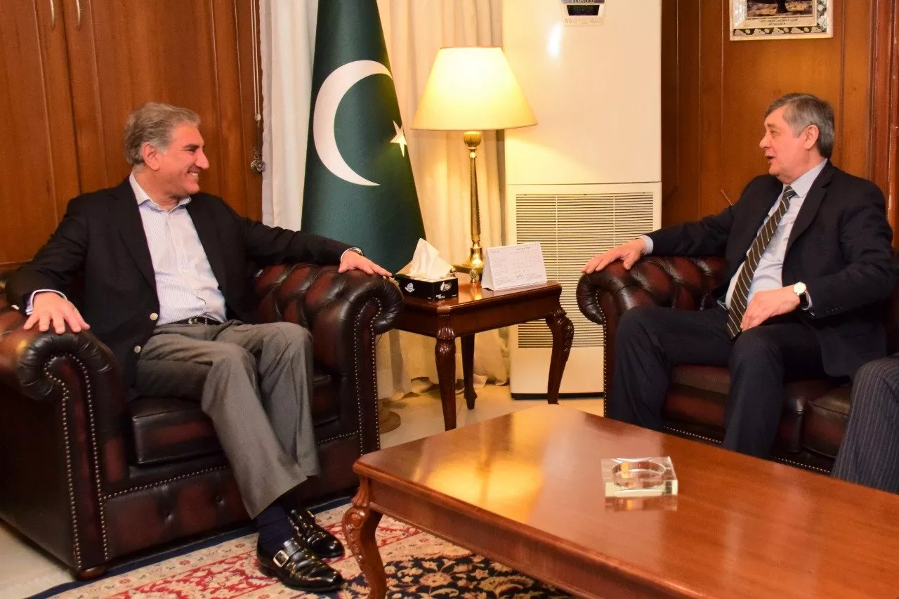 foreign minister qureshi and russian diplomat kabulov meet foreign minister qureshi and russian diplomat kabulov meet