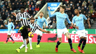 city s title bid rocked by newcastle united stage late escape