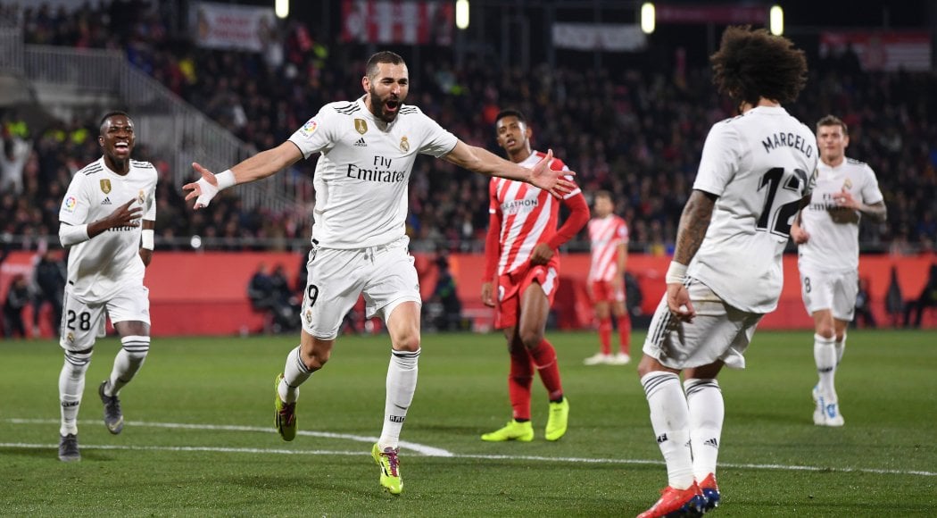 santiago solari 039 s team are gaining momentum having won six out of their last seven games with the resumption of the champions league just around the corner photo afp