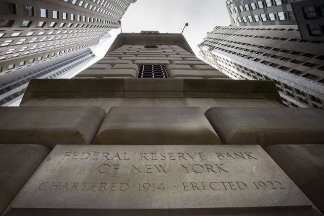 the corner stone of the new york federal reserve bank is seen surrounded by financial institutions in new york 039 s financial district march 25 2015 photo reuters the corner stone of the new york federal reserve bank is seen surrounded by financial institutions in new york 039 s financial district march 25 2015 photo reuters