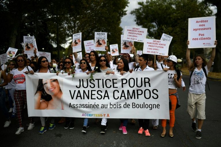 the murder of a peruvian transgender sex worker named vanesa campos sparked protests photo afp