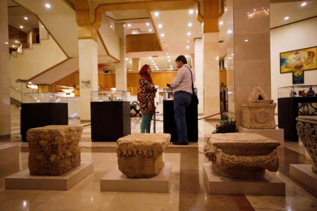 a restored sculptures are displayed in an exhibition reuters a restored sculptures are displayed in an exhibition reuters
