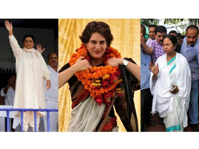 priyanka gandhi vadra left mayawati prabhu das center and mamata banerjee right photo courtesy clickittehaq priyanka gandhi vadra left mayawati prabhu das center and mamata banerjee right photo courtesy clickittehaq