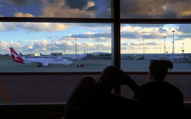 waiting passengers at brisbane airport in australia photo reuters