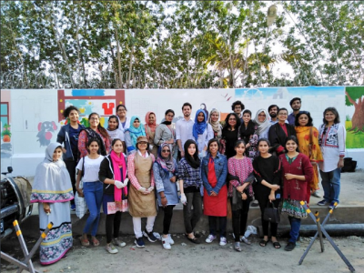 children enjoy a day at art festival