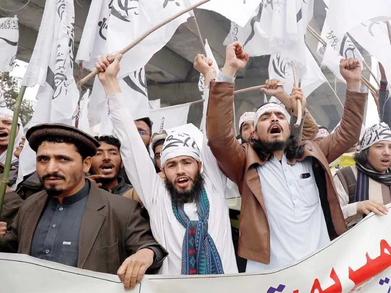 supporters of jamaat ud dawa jud hold flags as they chant slogans during a rally to mark kashmir day in peshawar photo reuters supporters of jamaat ud dawa jud hold flags as they chant slogans during a rally to mark kashmir day in peshawar photo reuters