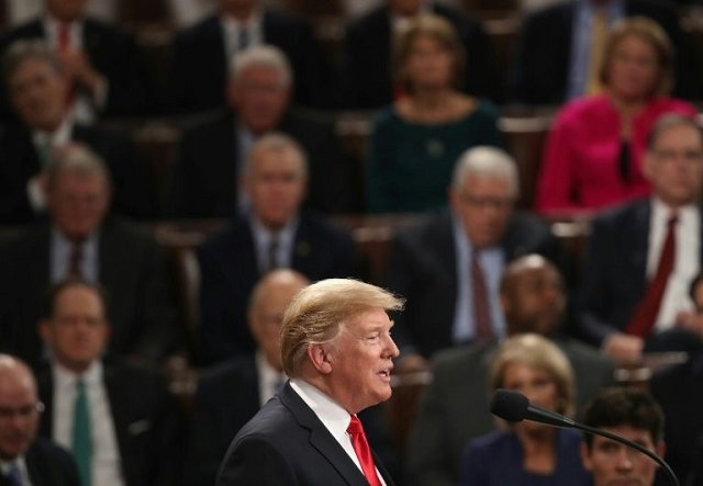 president donald trump delivers the state of the union address in the chamber of the us house of representatives photo afp president donald trump delivers the state of the union address in the chamber of the us house of representatives photo afp