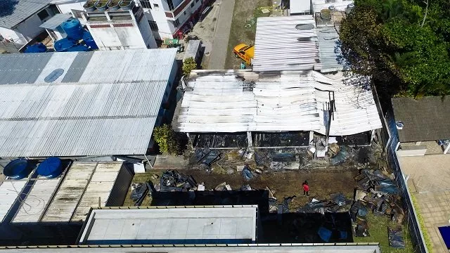 aerial view of the brazilian flamengo football club training center after it caught fire in rio de janeiro brazil photo afp aerial view of the brazilian flamengo football club training center after it caught fire in rio de janeiro brazil photo afp