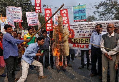 nude protest black flags greet india s modi in assam nude protest black flags greet india s modi in assam