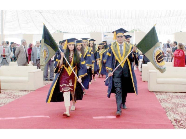 as many as 214 students of isra university were awarded degrees at the varsity s 4th convocation ceremony held in karachi on saturday photo ppi as many as 214 students of isra university were awarded degrees at the varsity s 4th convocation ceremony held in karachi on saturday photo ppi