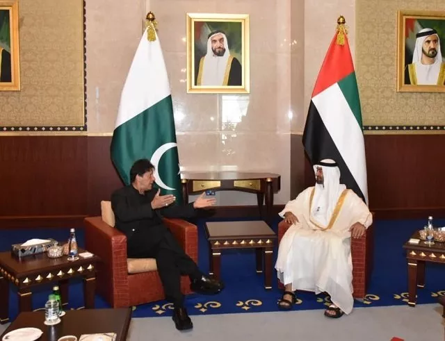 pm imran meets abu dhabi crown prince sheikh mohammed bin zayed al nahyan in dubai photo pti official pm imran meets abu dhabi crown prince sheikh mohammed bin zayed al nahyan in dubai photo pti official