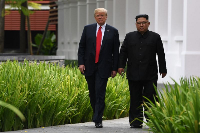 the june meeting produced a vaguely worded document in which kim pledged to work towards quot the denuclearisation of the korean peninsula quot photo afp