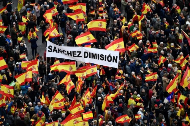 the protest comes just two days before the high profile trial of catalan separatist leaders in madrid photo afp the protest comes just two days before the high profile trial of catalan separatist leaders in madrid photo afp
