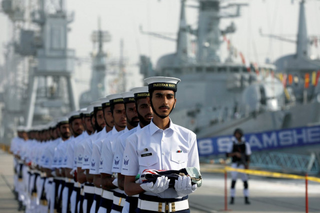 pakistan navy 039 s servicemen carry national flags of participating countries during the opening ceremony of multinational exercise aman 19 in karachi february 8 2019 photo reuters pakistan navy 039 s servicemen carry national flags of participating countries during the opening ceremony of multinational exercise aman 19 in karachi february 8 2019 photo reuters