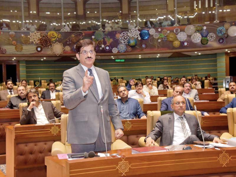 sindh chief minister syed murad ali lambasted the provincial police department over its handling of the irshad ranjhani murder case and demanded to register firs against the local police officials photo ppi