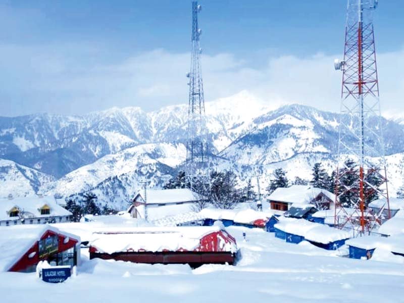 a view of shogran balakot after snowfall photo zulfiqar ali express