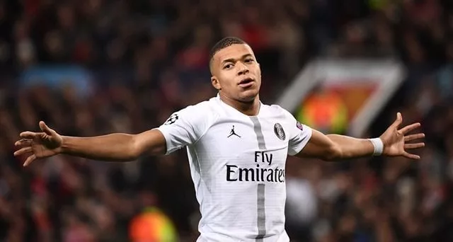 paris saint germain 039 s french striker kylian mbappe celebrates scoring his team 039 s second goal during the first leg of the uefa champions league round of 16 football match between manchester united and paris saint germain psg at old trafford photo afp paris saint germain 039 s french striker kylian mbappe celebrates scoring his team 039 s second goal during the first leg of the uefa champions league round of 16 football match between manchester united and paris saint germain psg at old trafford photo afp