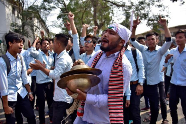 students shout slogans during a protest to demand the withdrawal of the citizenship amendment bill a bill passed by india 039 s lower house of parliament that aims to give citizenship to non muslims from neighbouring countries in nagaon district in the northeastern state of assam india photo reuters students shout slogans during a protest to demand the withdrawal of the citizenship amendment bill a bill passed by india 039 s lower house of parliament that aims to give citizenship to non muslims from neighbouring countries in nagaon district in the northeastern state of assam india photo reuters
