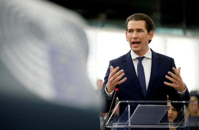 austrian chancellor sebastian kurz delivers a speech during a debate on the results of the austrian presidency of the eu photo afp austrian chancellor sebastian kurz delivers a speech during a debate on the results of the austrian presidency of the eu photo afp