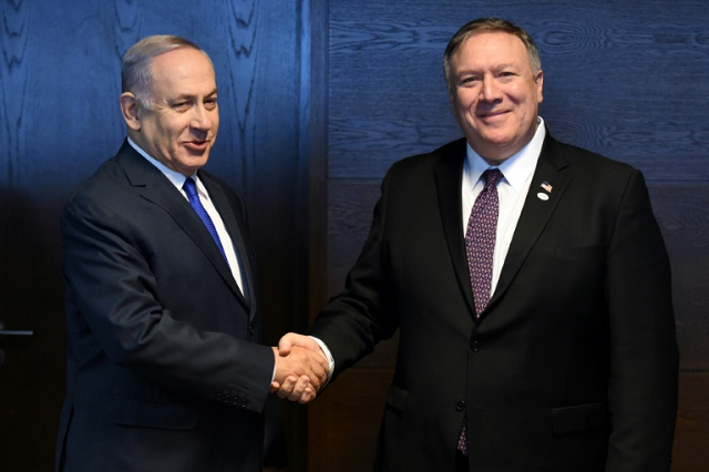 netanyahu l met with pompeo on the sidelines of the conference in warsaw photo afp netanyahu l met with pompeo on the sidelines of the conference in warsaw photo afp