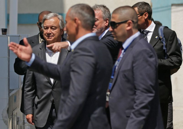 un secretary general antonio guterres visited gaza in august 2017 but several proposed security council visits to the palestinians territories have been blocked photo afp un secretary general antonio guterres visited gaza in august 2017 but several proposed security council visits to the palestinians territories have been blocked photo afp