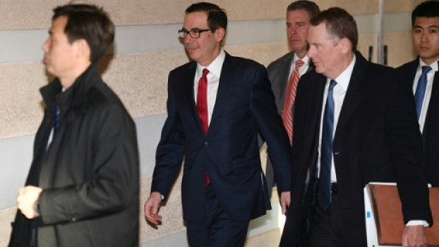 the us delegation to beijing is led by us trade representative robert lighthizer and treasury secretary steven mnuchin photo afp