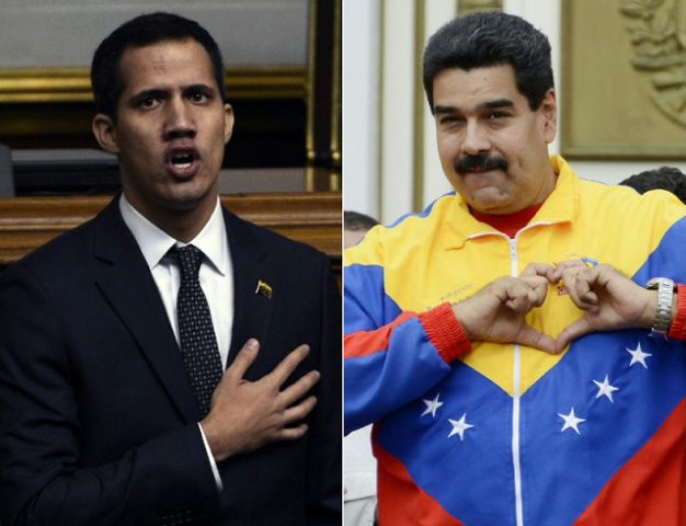 opposition leader juan guaido l is locked in a battle with president nicolas maduro r for control of venezuela photo afp opposition leader juan guaido l is locked in a battle with president nicolas maduro r for control of venezuela photo afp