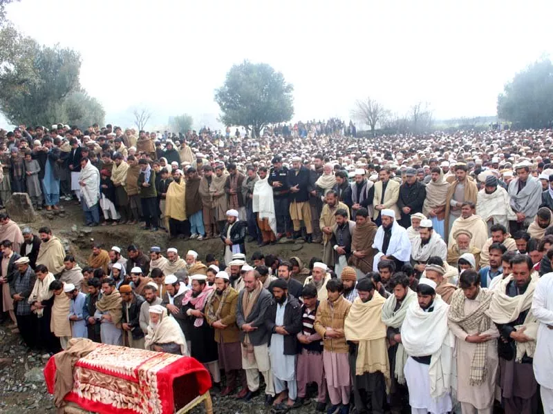 funeral prayers of deceased labourers being offered in bajaur photo express funeral prayers of deceased labourers being offered in bajaur photo express