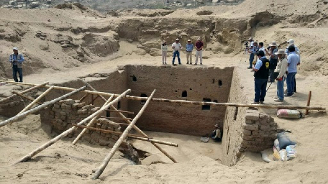 the discovery was made on the mata indio dig site in the northern lambayeque region photo afp the discovery was made on the mata indio dig site in the northern lambayeque region photo afp