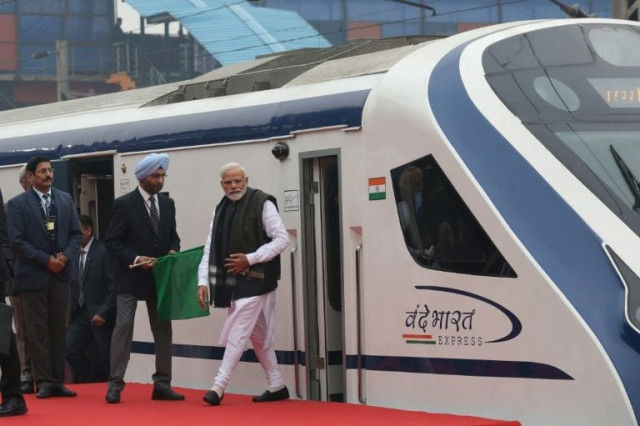 the train collided with cows just a day after it was inaugurated by the indian prime minister photo afp the train collided with cows just a day after it was inaugurated by the indian prime minister photo afp