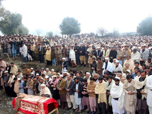 funeral prayers of deceased labourers being offered in bajaur photo express