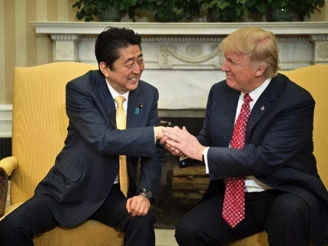 us president donald trump and japanese prime minister shinzo abe at the white house photo afp us president donald trump and japanese prime minister shinzo abe at the white house photo afp