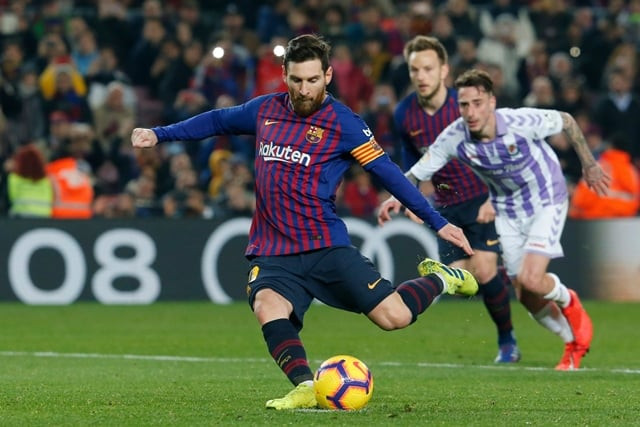 the argentine star hit the 30 goal mark for the 11th straight season in the catalan shirt photo afp