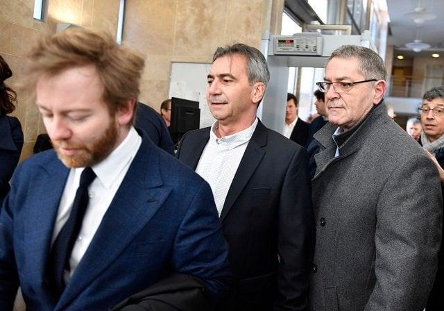 french jean fauret r and bruno odos c respectively pilot and co pilot arrive on february 18 2019 at the assize court of aix en provence southern france ahead of a court hearing in the trial over 039 air cocaine 039 plot to smuggle planeload of drugs four frenchmen two pilots their passenger and the alleged broker behind the deal face a long delayed trial in what the french media have dubbed the quot air cocaine quot affair the men were arrested in march 2013 on the tarmac at the airport in the caribbean resort of punta cana when according to dominican authorities they were preparing to take off with 26 suitcases carrying 680 kilograms of cocaine photo afp french jean fauret r and bruno odos c respectively pilot and co pilot arrive on february 18 2019 at the assize court of aix en provence southern france ahead of a court hearing in the trial over 039 air cocaine 039 plot to smuggle planeload of drugs four frenchmen two pilots their passenger and the alleged broker behind the deal face a long delayed trial in what the french media have dubbed the quot air cocaine quot affair the men were arrested in march 2013 on the tarmac at the airport in the caribbean resort of punta cana when according to dominican authorities they were preparing to take off with 26 suitcases carrying 680 kilograms of cocaine photo afp