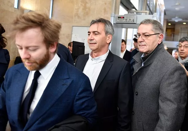 french jean fauret r and bruno odos c respectively pilot and co pilot arrive on february 18 2019 at the assize court of aix en provence southern france ahead of a court hearing in the trial over 039 air cocaine 039 plot to smuggle planeload of drugs four frenchmen two pilots their passenger and the alleged broker behind the deal face a long delayed trial in what the french media have dubbed the quot air cocaine quot affair the men were arrested in march 2013 on the tarmac at the airport in the caribbean resort of punta cana when according to dominican authorities they were preparing to take off with 26 suitcases carrying 680 kilograms of cocaine photo afp french jean fauret r and bruno odos c respectively pilot and co pilot arrive on february 18 2019 at the assize court of aix en provence southern france ahead of a court hearing in the trial over 039 air cocaine 039 plot to smuggle planeload of drugs four frenchmen two pilots their passenger and the alleged broker behind the deal face a long delayed trial in what the french media have dubbed the quot air cocaine quot affair the men were arrested in march 2013 on the tarmac at the airport in the caribbean resort of punta cana when according to dominican authorities they were preparing to take off with 26 suitcases carrying 680 kilograms of cocaine photo afp