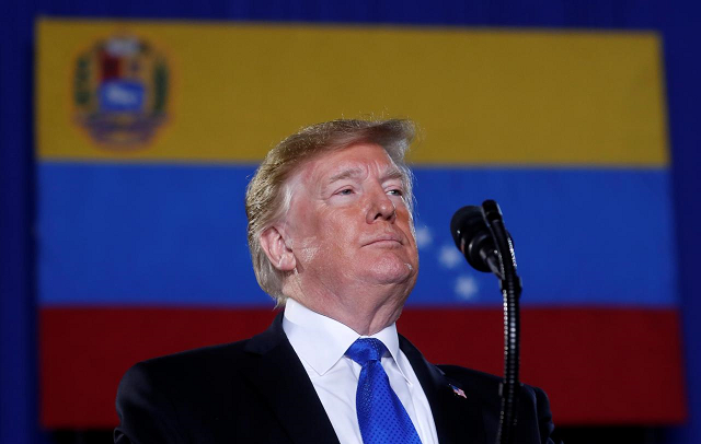 trump cautioned venezuelan armed forces not to harm guaido or other opposition politicians photo reuters