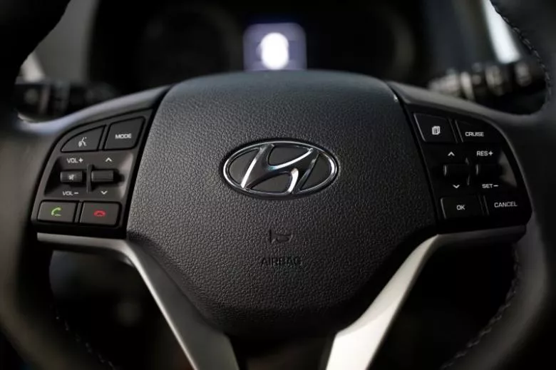 the logo of hyundai motor is seen on a steering wheel photo reuters the logo of hyundai motor is seen on a steering wheel photo reuters