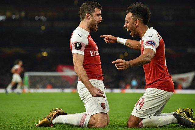 after falling 1 0 in belarus arsenal were level on aggregate after just three minutes when zakhar volkov sliced pierre emerick aubameyang 039 s low cross past denis scherbitski in his own goal photo afp after falling 1 0 in belarus arsenal were level on aggregate after just three minutes when zakhar volkov sliced pierre emerick aubameyang 039 s low cross past denis scherbitski in his own goal photo afp