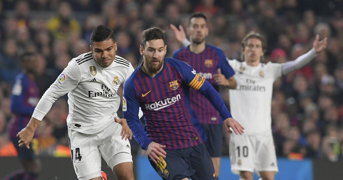 barcelona now own a nine pont cushion over real seven over atletico and even if that lead is dented this weekend there remains room for error ahead of the league game at the santiago bernabeu photo afp