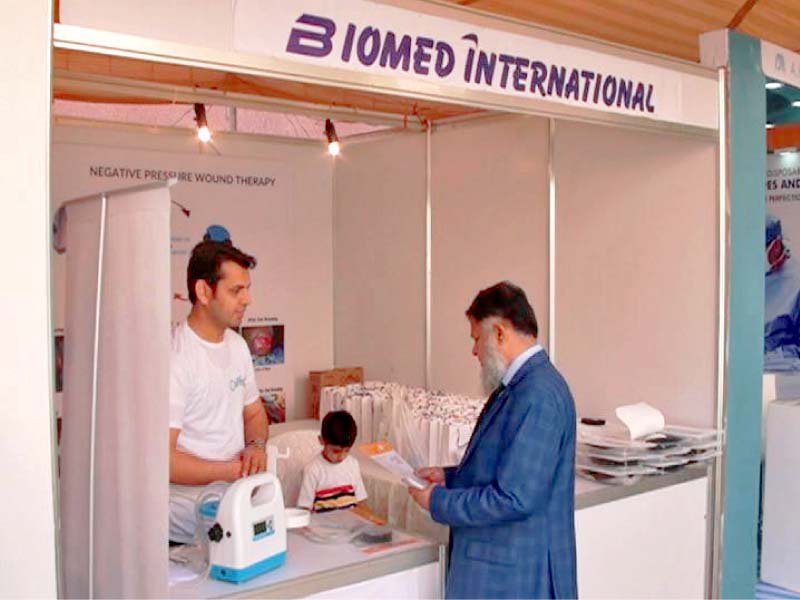 the conference saw 11 stalls set up by various local and international pharmaceutical companies exhibiting modern surgical instruments and medicines photo express
